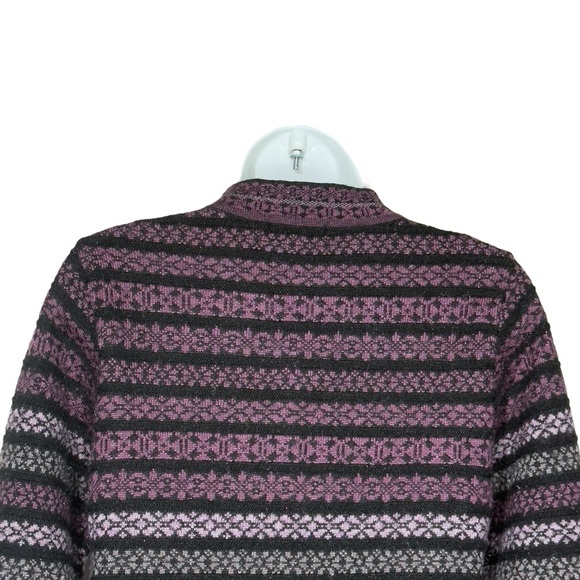 Vintage Wool Park Button Down Embroidered Beaded Knit Sweater Cardigan Large - Picture 5 of 10